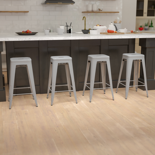 Flash Furniture 4-ET-31320-30-SV-R-GG 17" Barstool