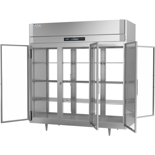 Victory RS-3D-S1-PT-G-HC 77 3/4" Solid & Glass Door Pass-Thru Refrigerator