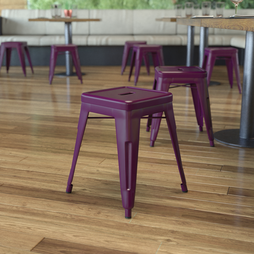 Flash Furniture ET-BT3503-18-PR-GG 15 3/4" Barstool