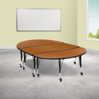 Flash Furniture XU-GRP-A3060CON-60-OAK-T-P-CAS-GG 60" Dining Table