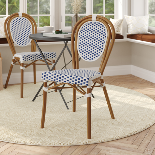 Flash Furniture SDA-AD642002S-WHNVY-NAT-GG 18" Dining Chair