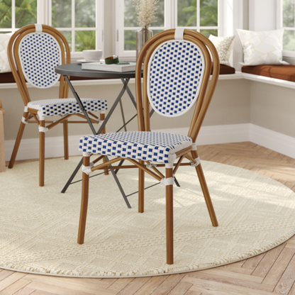 Flash Furniture SDA-AD642002S-WHNVY-NAT-GG 18" Dining Chair