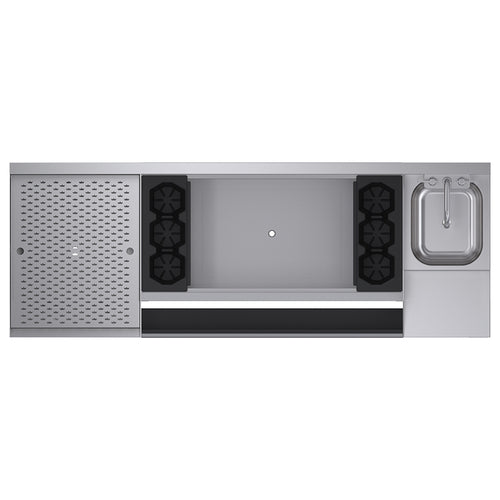 Krowne KR24-W66B-10 66" Underbar Ice Bin / Cocktail Station