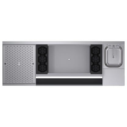 Krowne KR24-W66B-10 66" Underbar Ice Bin / Cocktail Station