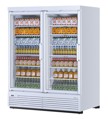 Turbo Air TJMR-55SDW(B)-N 65 1/8" 2 Section Refrigerated Merchandiser