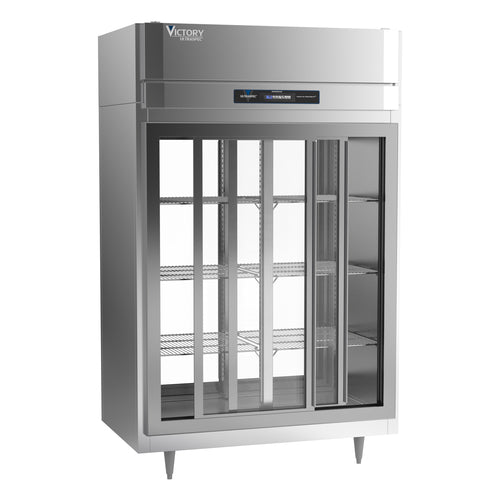 Victory DRS-2D-S1-PT-LD-HC 52 1/8" Solid & Glass Door Pass-Thru Refrigerator
