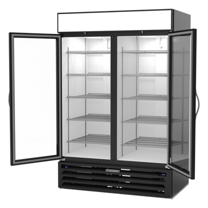 Beverage-Air MMRF49HC-1-A-BW 52" 2 Section Refrigerated Merchandiser