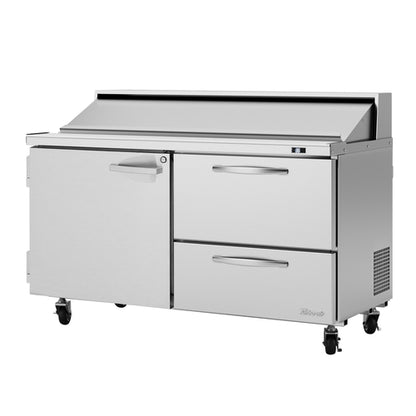 Turbo Air PST-60-D2R(L)-N 60 1/4" 1 Door 16 Pan Sandwich / Salad Prep Table