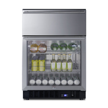 Summit SCR615TD 23 5/8" Solid Door Undercounter Refrigerator