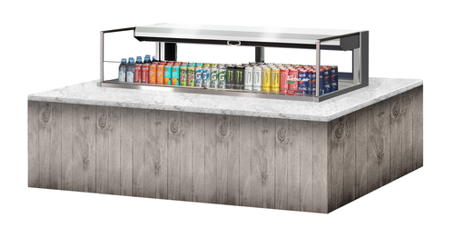 Turbo Air TOM-60L-UFD-S-1SI-N 59 7/8" Refrigerated Display Case