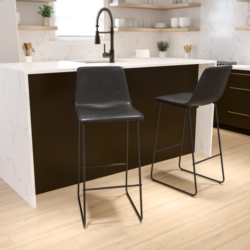 Flash Furniture 2-ET-ER18345-30-GY-GG 18" Barstool