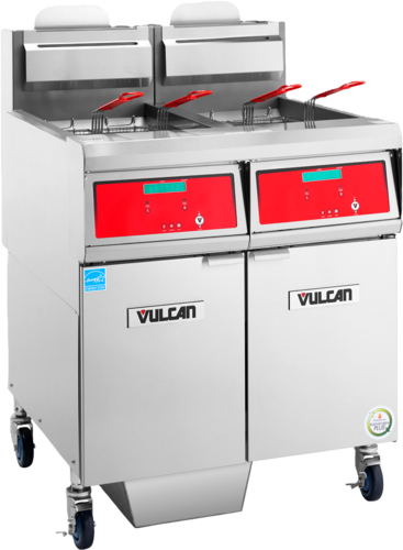 Vulcan 3VHG50DF 46 3/4" (3) 50 lb Gas Fryer Battery