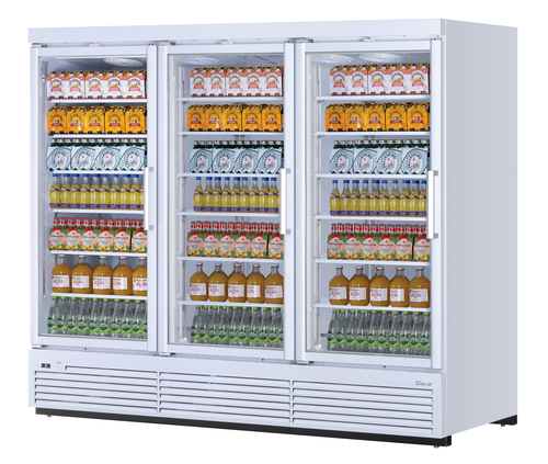 Turbo Air TJMR-85SDW(B)-N 97 1/2" 3 Section Refrigerated Merchandiser