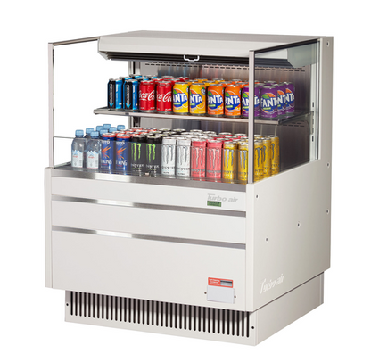 Turbo Air TOM-36L-UF-W(B)-2S-N 34 3/4" Open Air Merchandiser