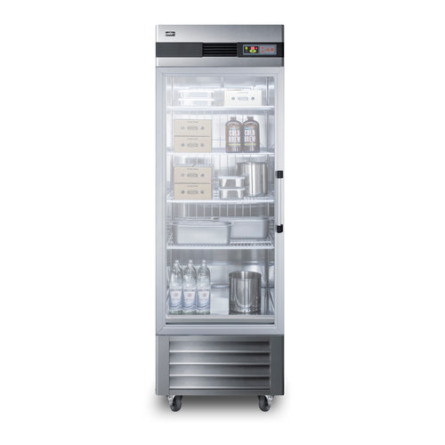 Summit SCR23SSGLH 27 1/2" Solid Door Reach-In Refrigerator
