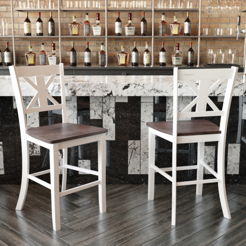 Flash Furniture ES-STBN1-24-WH-2-GG 19" Barstool
