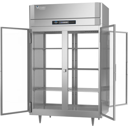 Victory RSA-2D-S1-PT-G-HC 52 1/8" Solid & Glass Door Pass-Thru Refrigerator