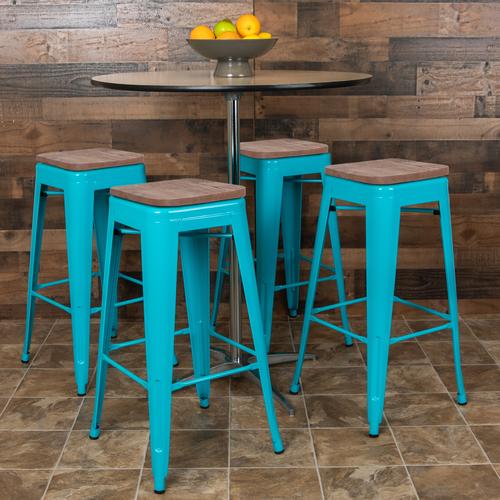 Flash Furniture 4-ET-31320W-30-TL-R-GG 16" Barstool