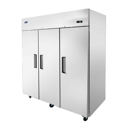 Atosa MBF8003GR 77 3/4" 3 Section Solid Door Reach-In Freezer