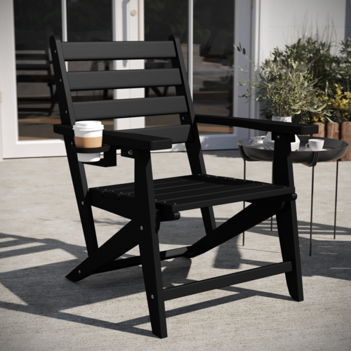 Flash Furniture LE-HMP-2037-10-BLK-GG 50 1/4" Patio Lounge Seating