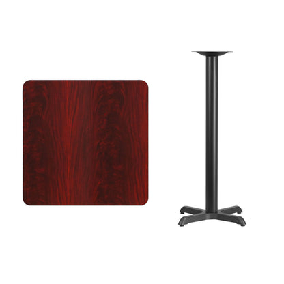 Flash Furniture XU-MAHTB-3030-T2222B-GG Dining Table