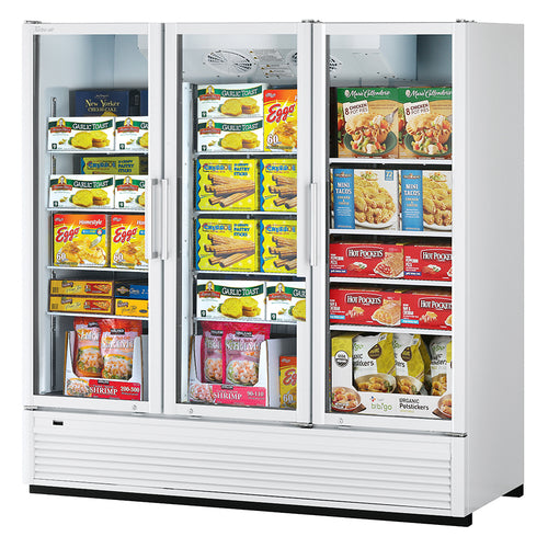 Turbo Air TGF-72SDH-N 78" 3 Section Freezer Merchandiser