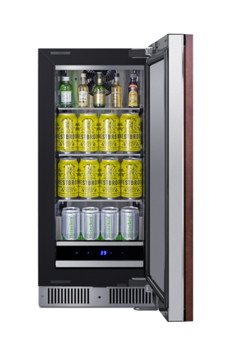 Summit SDHR1534PNR 14 3/4" Solid Door Undercounter Refrigerator