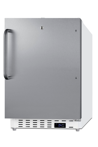 Summit SCR504SSTBADA 20 1/4" Solid Door Undercounter Refrigerator