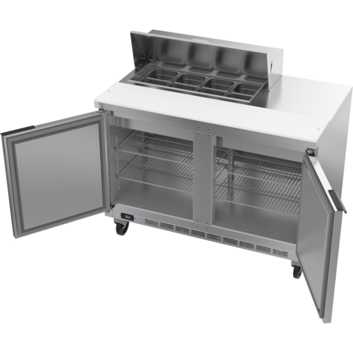 Beverage-Air SPE48HC-08 48" 2 Doors 9 Pan Sandwich / Salad Prep Table