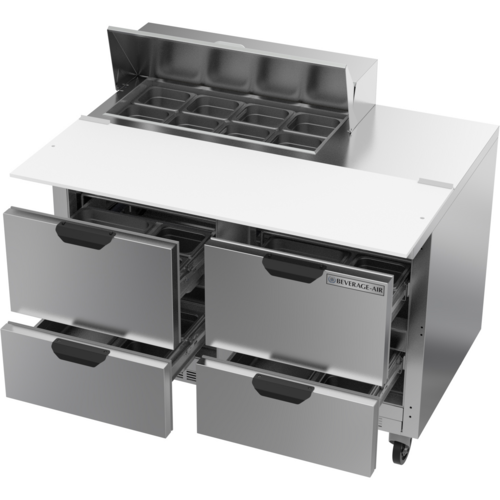 Beverage-Air SPED48HC-08C-4 48" 4 Drawer 9 Pan Sandwich / Salad Prep Table