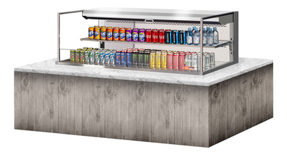 Turbo Air TOM-60L-UF-S-2SI-N 59 3/8" Refrigerated Display Case