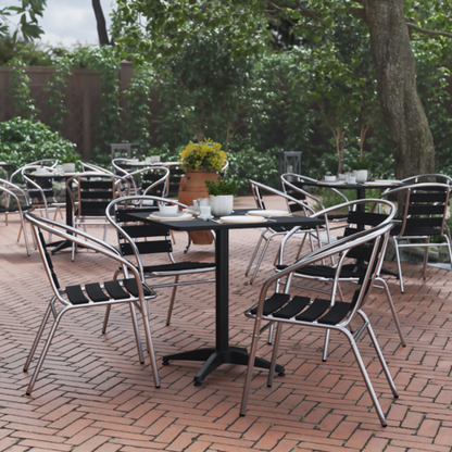Flash Furniture TLH-ALUM-28SQ-017BK4-GG 27 1/2" Patio Dining Set