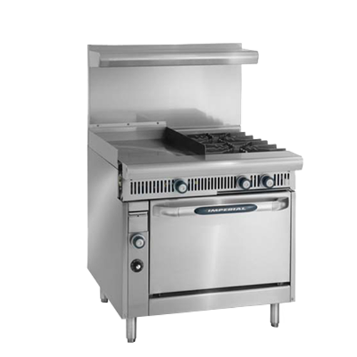 Imperial IHR-GT24-2 36" 2 Burner Gas Heavy Duty Range