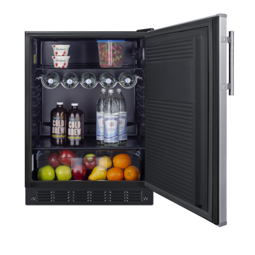 Summit FF708BL7SS 23 5/8" Solid Door Reach-In Refrigerator