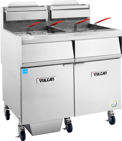 Vulcan 3VHG70AF 58 3/4" (3) 75 lb Gas Fryer Battery