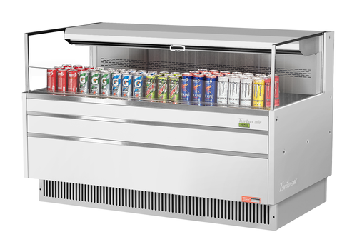 Turbo Air TOM-60L-UF-W(B)-1S-N 58 3/4" Open Air Merchandiser