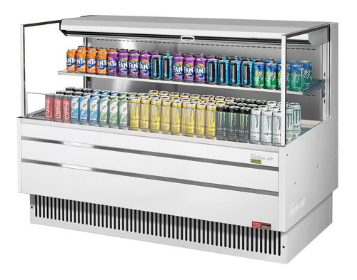 Turbo Air TOM-60L-UF-W(B)-2S-N 58 3/4" Open Air Merchandiser
