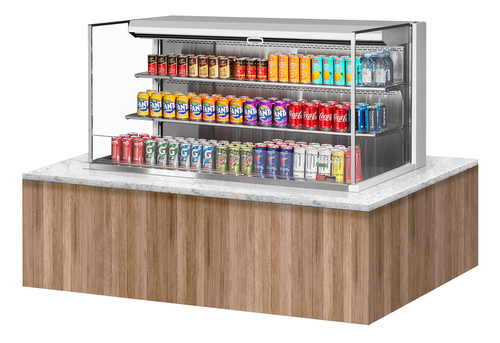 Turbo Air TOM-60L-UF-W(B)-3SI-N 59 7/8" Refrigerated Display Case