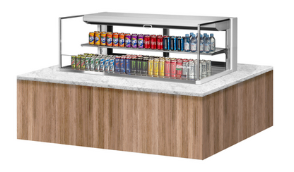 Turbo Air TOM-60L-UFD-W(B)-2SI-N 59 7/8" Refrigerated Display Case