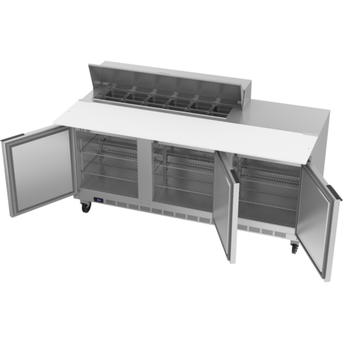 Beverage-Air SPE72HC-12C 72" 3 Doors 12 Pan Sandwich / Salad Prep Table