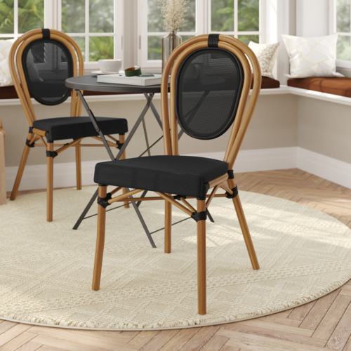 Flash Furniture SDA-AD642002S-TXT-BK-NAT-GG 18" Dining Chair