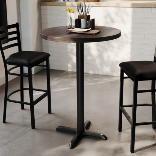 Flash Furniture GSF-RD30-DKBRN-T2222B-GG 30" Table Top