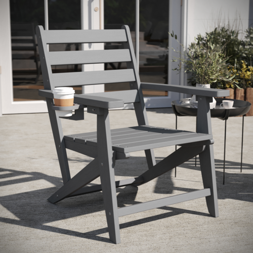 Flash Furniture LE-HMP-2037-10-GRY-GG 50 1/4" Patio Lounge Seating