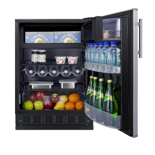 Summit CT66BK2SSRS 23 5/8" Solid Door Reach-In Refrigerator Freezer