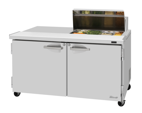 Turbo Air PST-60-08S-N(-LW) 60 1/4" 2 Doors 9 Pan Sandwich / Salad Prep Table