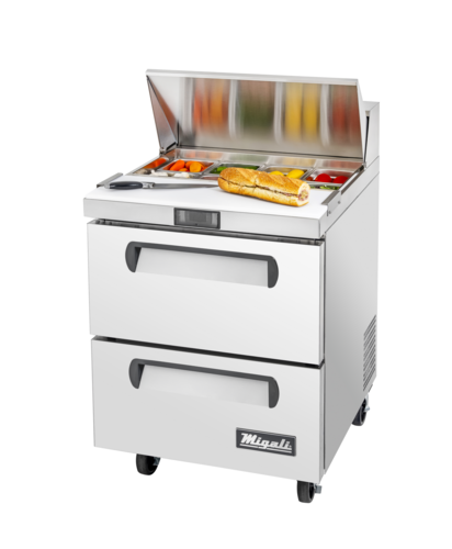 Migali C-SP27-8-D-HC 27 1/2" Sandwich / Salad Prep Table