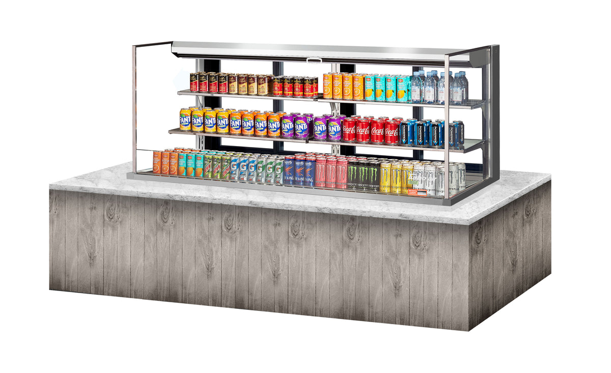 Turbo Air TOM-72L-UFD-S-3SI-N 71 7/8" Refrigerated Display Case