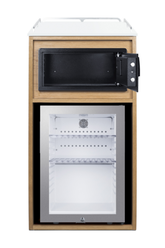 Summit QCSSF2OAK 20 1/2" Solid Door Undercounter Refrigerator