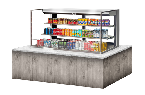 Turbo Air TOM-60L-UFD-S-3SI-N 59 7/8" Refrigerated Display Case