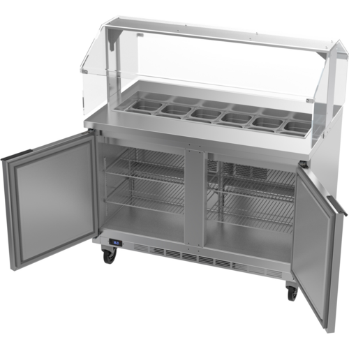 Beverage-Air SPE48HC-12-SNZ 48" 2 Doors 12 Pan Sandwich / Salad Prep Table